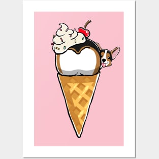 Corgi cone Posters and Art